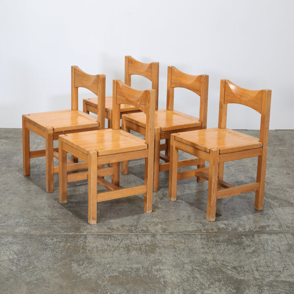 Vintage Hongisto Chairs by Ilmari Tapiovaara for Laukaan Puu, Set of Five