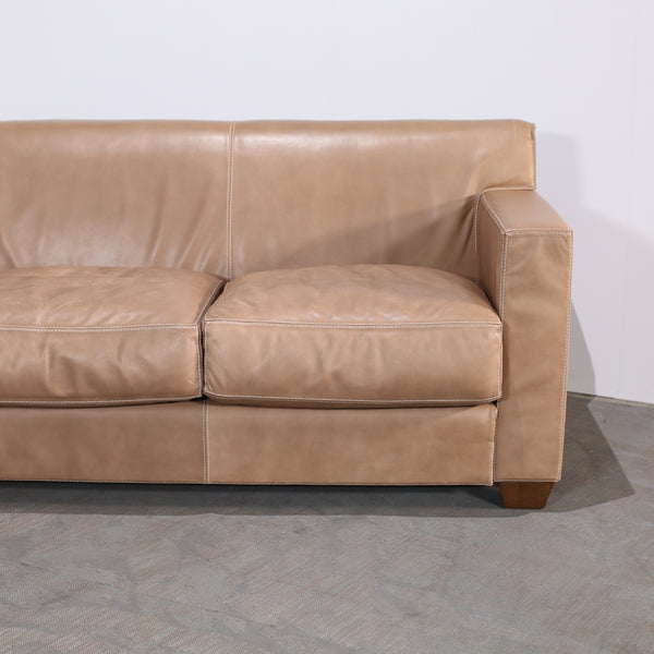 Hermès Reeditions 3 Seater Leather Sofa by J.M. Frank