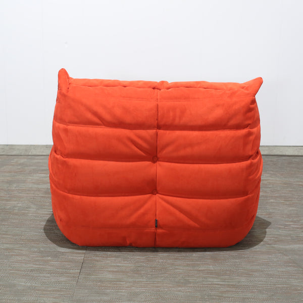 Ligne Roset Red Modular Togo Sofa and Footstool by Michel Ducaroy, Set of Five