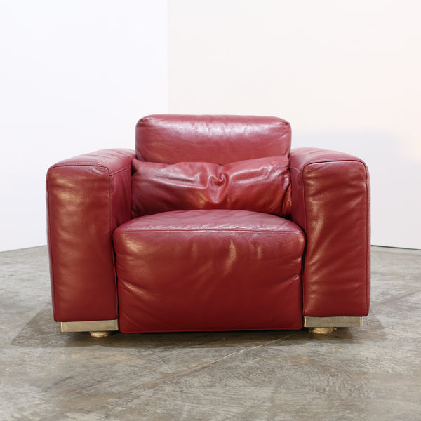 Kesterport Red Leather Armchair