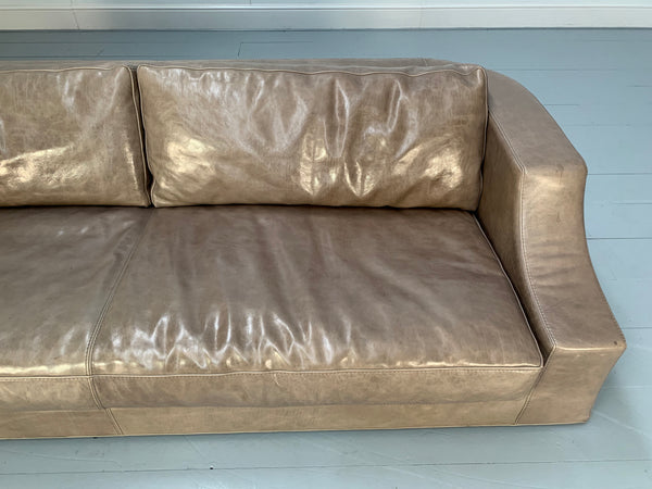 Baxter of Italy 4-Seat Sofa - In Grey Brown Tuscany Leather