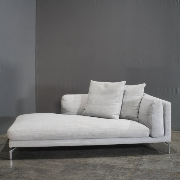 DWR Grey Como Sofa and Chaise by Giorgio Soressi