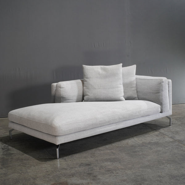 DWR Grey Como Sofa and Chaise by Giorgio Soressi