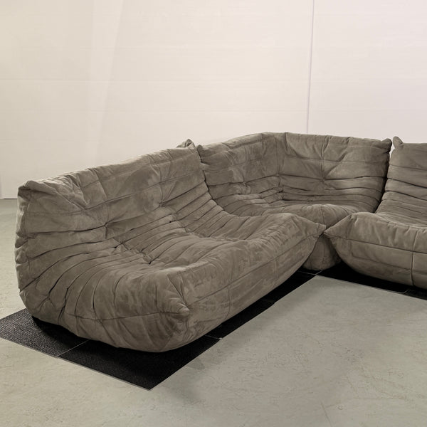 Ligne Roset by Michel Ducaroy Togo Grey Modular Sofa, Set of Three