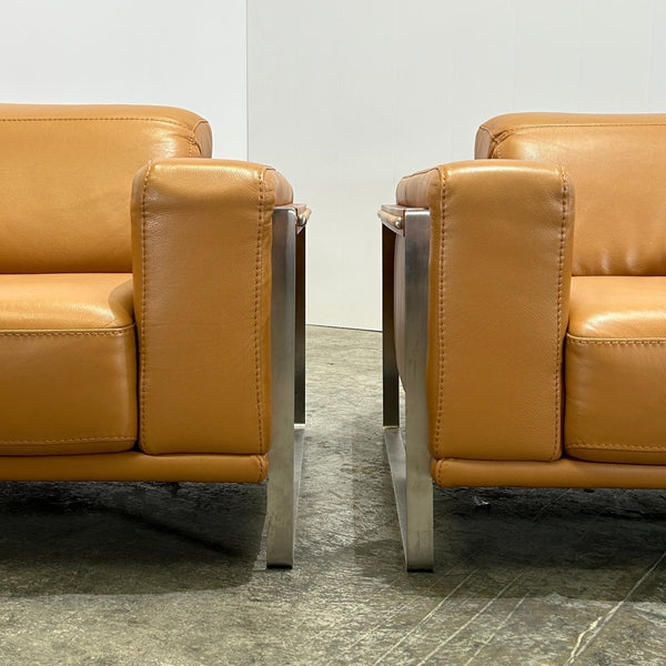 Bamboo Leather Armchair by Nicoletti, Set of Two @ REHAUS