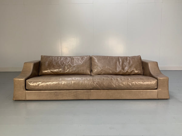 Baxter of Italy 4 - Seat Sofa - In Grey Brown Tuscany Leather @ REHAUS