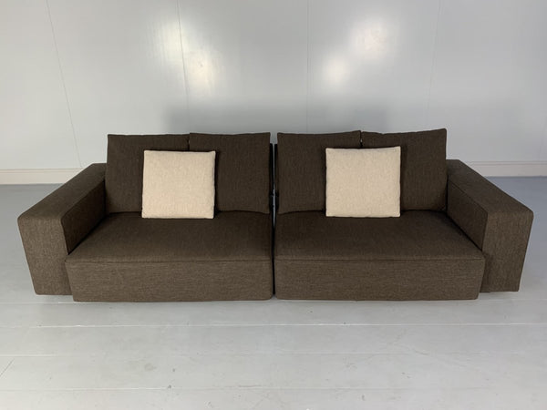 B&B Italia Andy '13 2 - Seat Sofa - In Dark - Brown Fabric @ REHAUS
