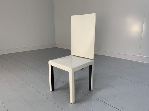 B&B Italia Arcadia Dining Chairs - in White Gamma Leather, Set of 8 @ REHAUS