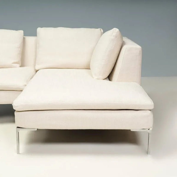 B&B Italia by Antonio Citterio Ivory Cream Fabric Charles Corner Sofa, 2022 - REHAUS - Antonio Citterio