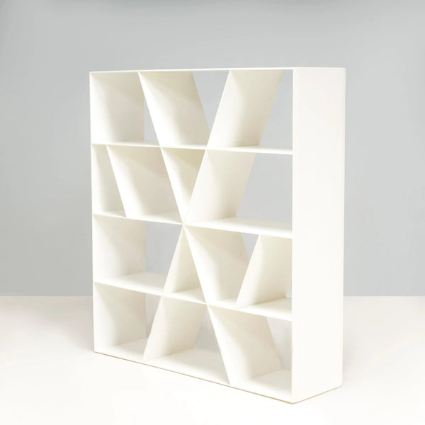 B&B Italia By Naoto Fukasawa "X" Storage Bookshelf In White Corian - REHAUS - Naoto Fukasawa