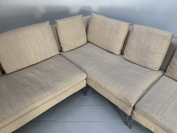 B&B Italia Charles L - Shape Sectional Sofa - In Stripe Wool @ REHAUS