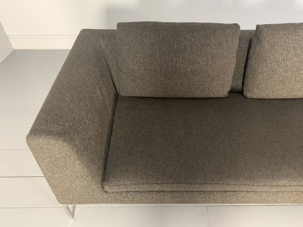 B&B Italia Charles L - Shape Sofa - In Dark Grey & Brown Fabric @ REHAUS