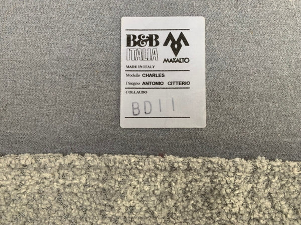 B&B Italia Charles L - Shape Sofa - In Pale Grey Boucle @ REHAUS