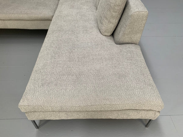 B&B Italia Charles L - Shape Sofa - In Pale Grey Boucle @ REHAUS
