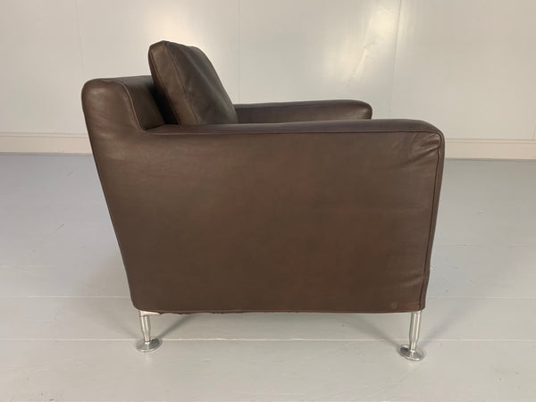 B&B Italia Harry H85 Armchairs - in Brown Gamma Leather, Set of 2 @ REHAUS
