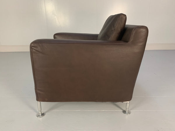 B&B Italia Harry H85 Armchairs - in Brown Gamma Leather, Set of 2 @ REHAUS