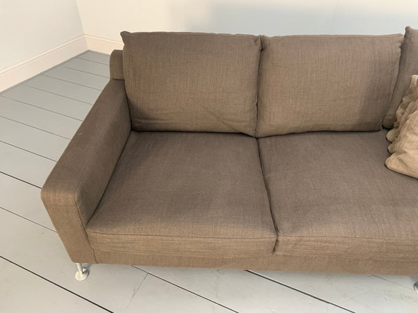 B&B Italia Harry HL375 5 - Seat Sofa - in Dark Brown Linen @ REHAUS