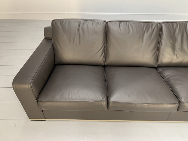B&B Italia Imprimateur Apta 4 - Seat Sofa - In Dark Grey Gamma Leather @ REHAUS