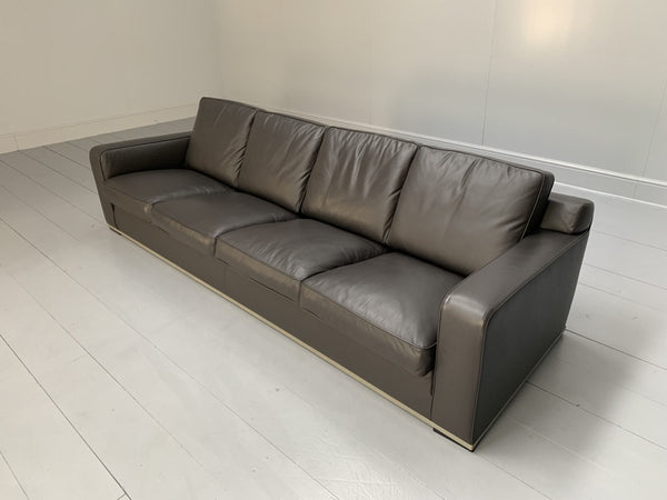 B&B Italia Imprimateur Apta 4 - Seat Sofa - In Dark Grey Gamma Leather @ REHAUS