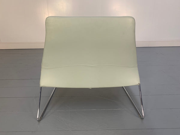 B&B Italia Lazy 05 Armchairs - In Pale Grey Blue Gamma Leather, set of 2 @ REHAUS
