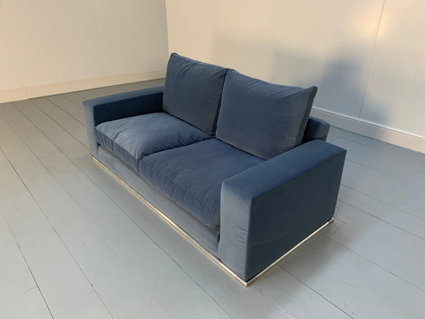 B&B Italia Marcel 2.5 - Seat Sofa - In Blue Velvet @ REHAUS