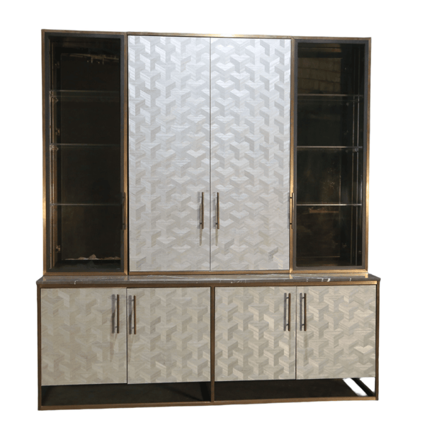 Bespoke Glass & Marble Top Cabinet @ REHAUS