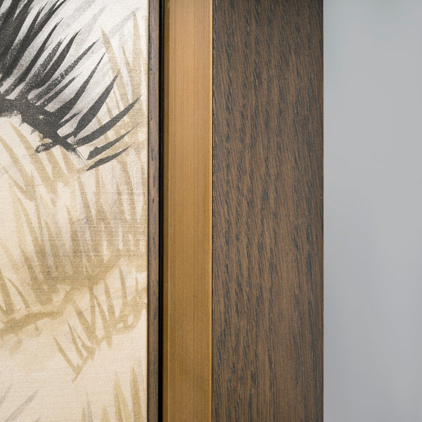 Bespoke Media Cabinet With Hand Painted Oriental Silk Print - REHAUS - Bespoke