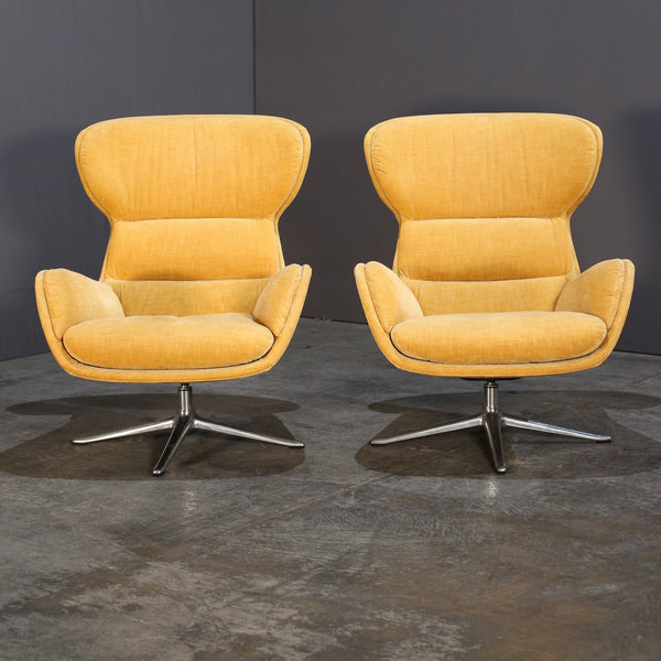 BoConcept Corduroy Yellow Chair with Swivel Function @ REHAUS