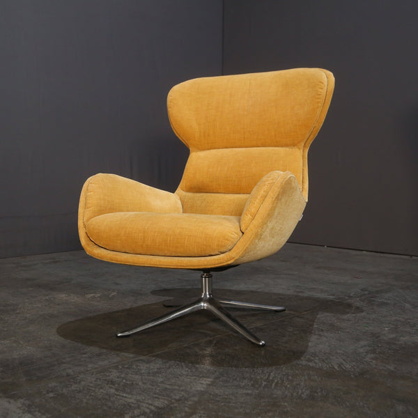 BoConcept Corduroy Yellow Chair with Swivel Function @ REHAUS