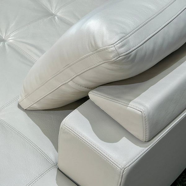 BoConcept Cream Leather Mezzo Modular Sofa Units @ REHAUS