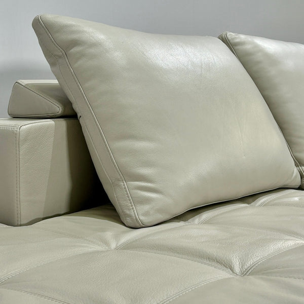 BoConcept Cream Leather Mezzo Modular Sofa Units @ REHAUS