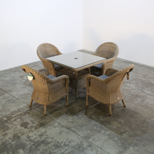 Bridgman Rattan Kensington Outdoor Dining Table & Armchair Set @ REHAUS