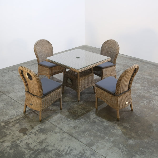 Bridgman Rattan Kensington Outdoor Dining Table & Dining Chair Set @ REHAUS
