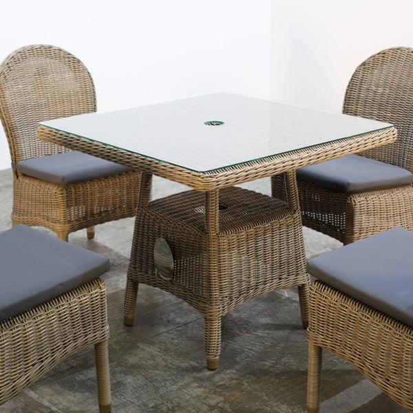 Bridgman Rattan Kensington Outdoor Dining Table & Dining Chair Set @ REHAUS