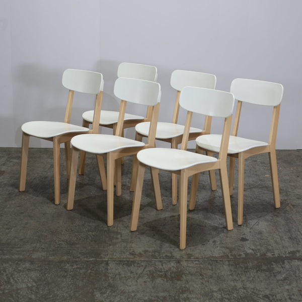 Calligaris Chaise Cream Chairs, Set of Six @ REHAUS