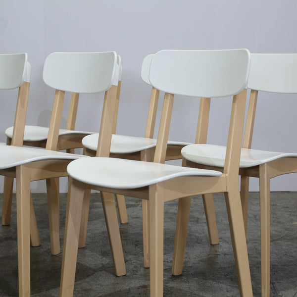 Calligaris Chaise Cream Chairs, Set of Six @ REHAUS