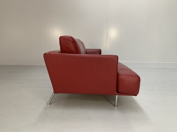 Cassina 253 Nest 2.5 - Seat Sofa & Bench Footstool - In Red Pelle Leather @ REHAUS