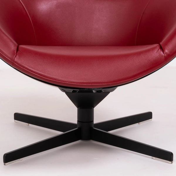Cassina by Jean - Marie Massaud 277 Auckland Red Leather Lounge Armchair - REHAUS - Jean - Marie Massaud