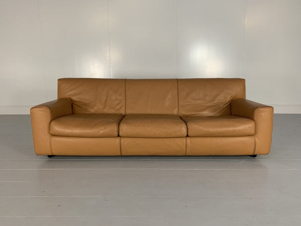 Cassina Sofa & 2 Armchairs - In Tan Brown Leather @ REHAUS