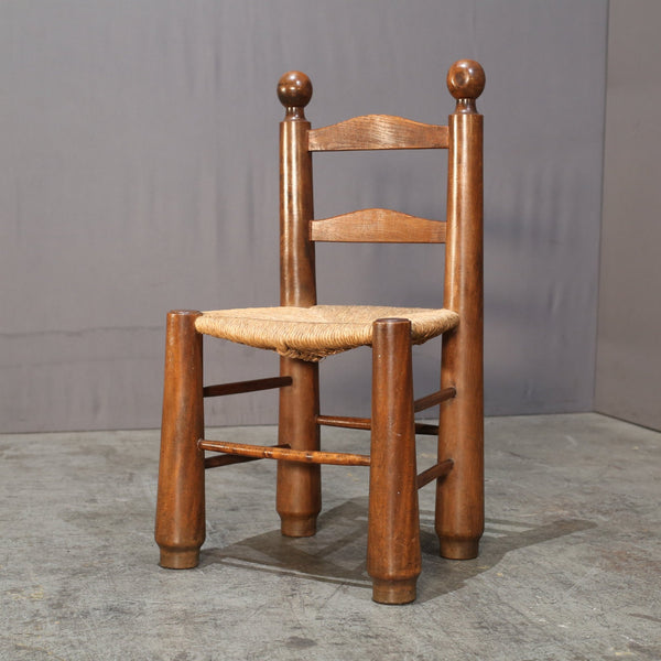 Charles Dudouyt Vintage Oak Dining Chair @ REHAUS