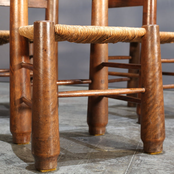 Charles Dudouyt Vintage Oak Dining Chair @ REHAUS