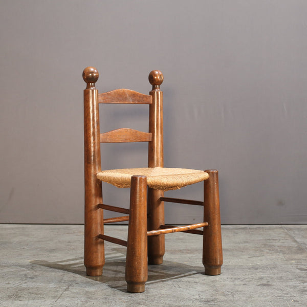 Charles Dudouyt Vintage Oak Dining Chair @ REHAUS