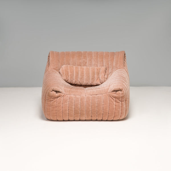 Cinna Ligne Roset Salmon Pink Sandra Armchair by Annie Hiéronimus, 1970s @ REHAUS
