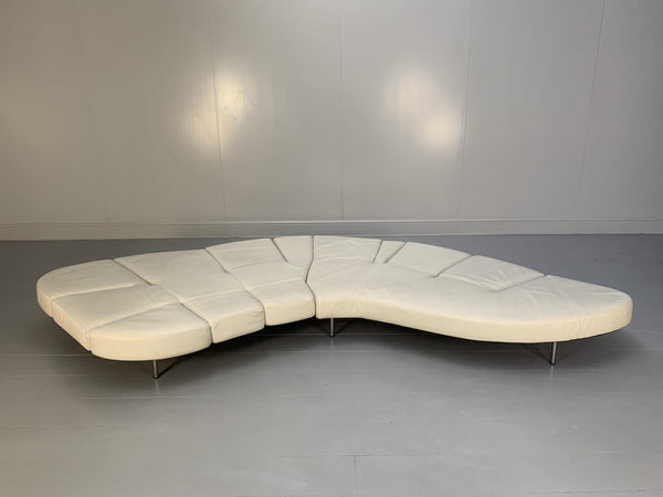 Edra Flap FLP010 SX Sofa - In White Leather @ REHAUS