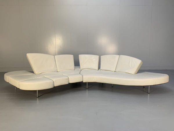 Edra Flap FLP010 SX Sofa - In White Leather @ REHAUS