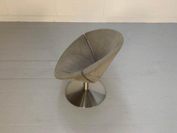 Erik Jorgensen Apollo EJ 96 Chair - In Mid - Grey Alcantara @ REHAUS