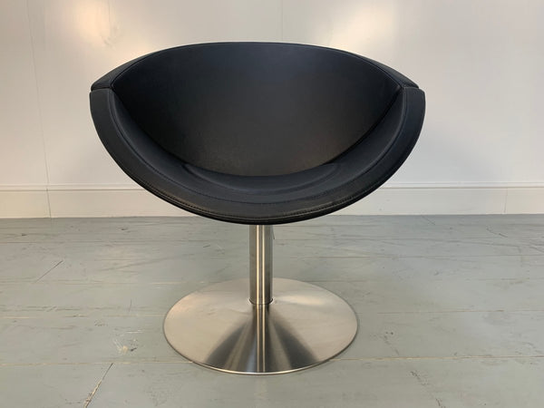 Erik Jorgensen Apollo EJ 96 Chairs in Dark Black Brown Leather, Set of 4 @ REHAUS