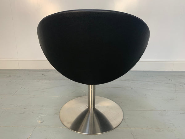 Erik Jorgensen Apollo EJ 96 Chairs in Dark Black Brown Leather, Set of 4 @ REHAUS