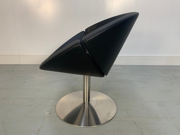 Erik Jorgensen Apollo EJ 96 Chairs in Dark Black Brown Leather, Set of 4 @ REHAUS