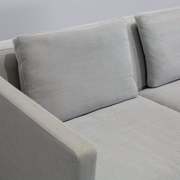 Erik Jørgensen Grey Fabric Sofa & Footstool @ REHAUS
